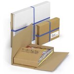 Carton d'emballage à plier 43 x 31 cm - Simple cannelure