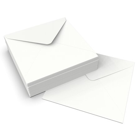 Lot de 250 enveloppe blanche 140x140 mm