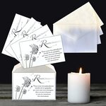 Lot 5 cartes remerciements condoléances argenté +5 enveloppes blanches 9x14cm