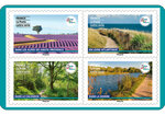 Carnet de 12 timbres - France Terre de tourisme - Randonnées pédestres - Lettre Verte