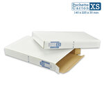 Lot de 5 boîtes pochettes carton xs - hauteur 3cm - format 140x225 mm