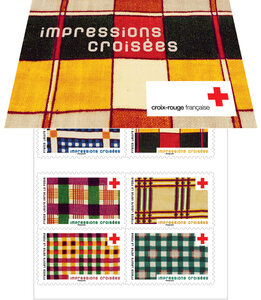 Carnet 10 timbres - La Croix Rouge Française - Impressions croisées - Lettre Verte