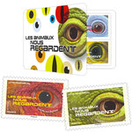 Carnet - Les animaux nous regardent - 12 timbres autocollants