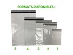 10 Enveloppes plastique opaques éco 60 microns n°1 - 170x230mm
