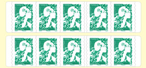 Carnet 10 timbres Marianne de l'avenir - Lettre verte