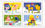 Carnet de 12 timbres Noël - Des timbres qui nous rapprochent - Lettre Verte