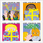 Carnet - Bonne année - 12 timbres autocollants