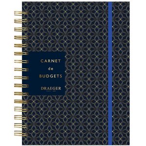 Carnet Budget À Spirales A5 - 192 Pages - Bleu Marine - Draeger paris