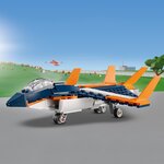 Lego 31126 creator 3 en 1 l'avion supersonique  se transforme en hélicoptere et en bateau  pour enfants de 7 ans et plus