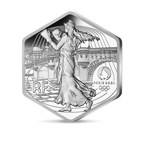 Jeux Olympiques de Paris 2024 - Monnaie 10€ argent - Hexagonale Semeuse