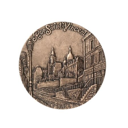 Médaille bronze rue Saint Vincent à Montmartre