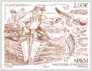 Timbre Saint Pierre et Miquelon - Le Petit Pêcheur