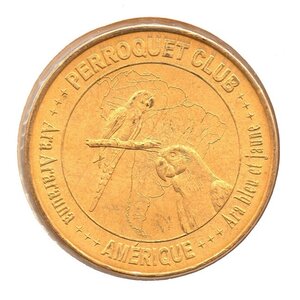 Mini médaille monnaie de paris 2009 - perroquet club nord alsace (ara bleu et jaune)