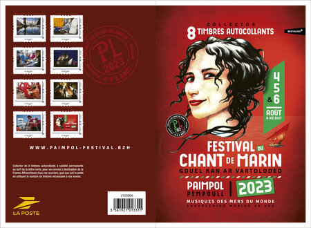 Collector 8 timbres - Festival du chant de marin de Paimpol - Lettre Verte