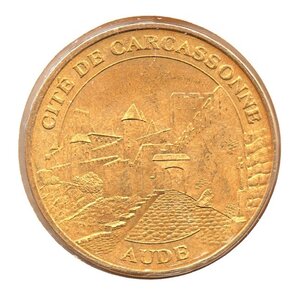 Mini médaille monnaie de paris 2009 - cité de carcassonne (la porte d’aude)
