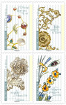 Carnet - Fleurs et métiers d'art - 12 timbres autocollants
