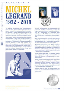 Document philatélique - Michel Legrand (1932 - 2019)
