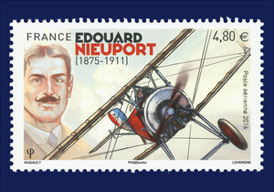 Carte postale prétimbrée - La Poste aérienne - Edouard Nieuport - International