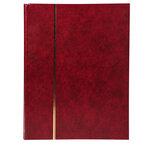 Album De Timbres Simili-cuir 64 Pages Noires - 22 5x30 5 Cm - Rouge - Exacompta