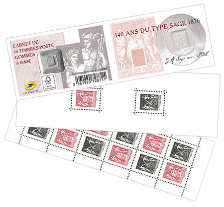 Carnet - Salon philatélique d'automne - 140 ans du type Sage - 14 timbres gommés