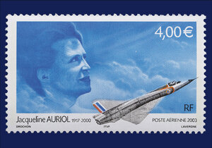 Carte postale prétimbrée - La Poste aérienne - Jacqueline Auriol - International