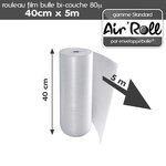 1 rouleau de film bulle d'air largeur 40 cm x longueur 5 mètres - gamme air'roll standard