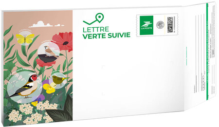 Prêt-à-Poster - Lettre verte suivie - XS - 250g - Pochette cartonnée 26 x 16,5 cm – épaisseur 3 cm - Série Limitée - Ligue de protection des oiseaux