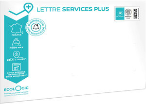 Prêt-à-Poster - Lettre Services Plus - 100g - Format C5 - Enveloppe à l'unité