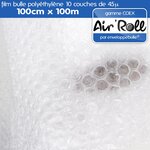 Lot de 6 rouleaux de film bulle d'air largeur 100cm x longueur 100m - gamme air'roll coex