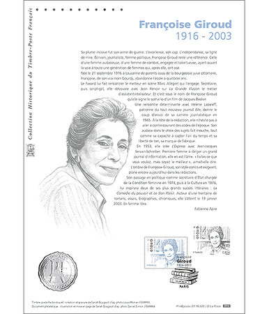 Document philatélique - Françoise Giroud