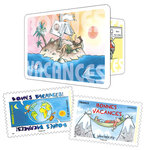 Carnet - Bonnes Vacances - 12 timbres autocollants