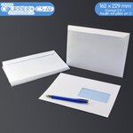 Lot de 50 enveloppes blanches c5 avec fenêtre - gamme courrier+