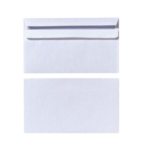 Lot de 25 enveloppes dl 110x220 mm 75g autocollantes blanc herlitz