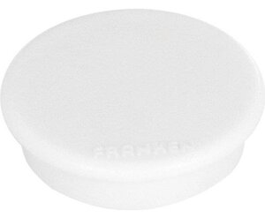 Paquet de 10 Aimants Ronds diam 24 mm Blanc FRANKEN