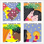 Carnet - Bonne année - 12 timbres autocollants
