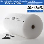 Lot de 6 rouleaux de film bulle d'air largeur 100cm x longueur 100m - gamme air'roll coex