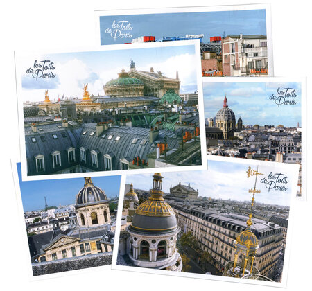 Lot de 6 cartes postales - Toits de Paris - Opéra de Paris
