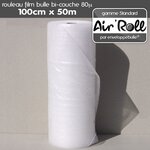 1 rouleau de film bulle d'air largeur 100 cm x longueur 50 mètres - gamme air'roll standard