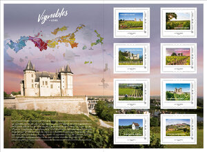 Collector 8 timbres - Vignobles de Loire - Lettre Verte