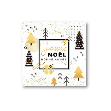 Carte de voeux avec enveloppe - lot de 3 cartes joyeux noël bonne année