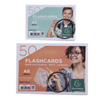 Présentoir Complet Avec 38 Paquets De 50 Flashcards Sous Film + Anneau - Bristol Ligné Perforé - Formats A6 Et A7 - Couleurs Assorties - Exacompta